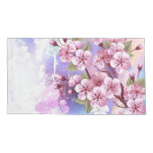Roze Sakura op het schilderen Achtergrond Kussensloop (Achterkant)