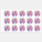 Roze Sakura op het schilderen Achtergrond Labels (Vel)