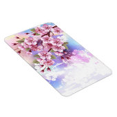 Roze Sakura op het schilderen Achtergrond Magneet (Rechterzijde)