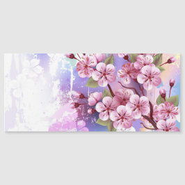 Roze Sakura op het schilderen Achtergrond Magnetische Uitnodiging