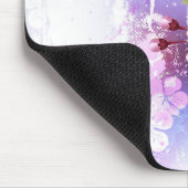 Roze Sakura op het schilderen Achtergrond Muismat (Hoek)