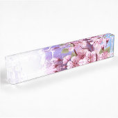 Roze Sakura op het schilderen Achtergrond Naambordje