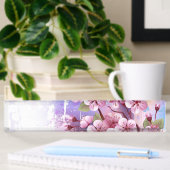 Roze Sakura op het schilderen Achtergrond Naambordje