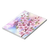 Roze Sakura op het schilderen Achtergrond Notitieblok (Linkerzijde)