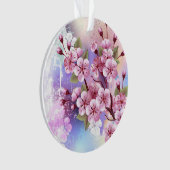 Roze Sakura op het schilderen Achtergrond Ornament (voorkant)