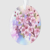 Roze Sakura op het schilderen Achtergrond Ornament (voorkant)