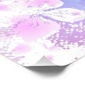 Roze Sakura op het schilderen Achtergrond Perfect Poster (Hoek)