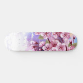 Roze Sakura op het schilderen Achtergrond Persoonlijk Skateboard (Horizontaal)