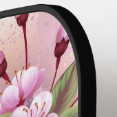 Roze Sakura op het schilderen Achtergrond Pickleball Paddle (Links Detail)