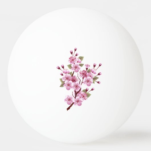 Roze Sakura op het schilderen Achtergrond Pingpongbal (Voorkant)