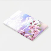 Roze Sakura op het schilderen Achtergrond Post-it® Notes (Schuin)