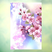 Roze Sakura op het schilderen Achtergrond Raamsticker (Vel 3)