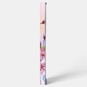 Roze Sakura op het schilderen Achtergrond Samsung Galaxy Hoesje (Linkerkant)