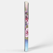 Roze Sakura op het schilderen Achtergrond Samsung Galaxy Hoesje (Rechterkant)