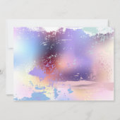 Roze Sakura op het schilderen Achtergrond Save The Date (Achterkant)