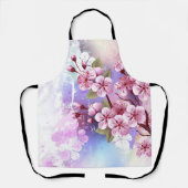 Roze Sakura op het schilderen Achtergrond Schort (Voorkant)