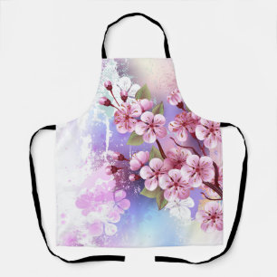 Roze Sakura op het schilderen Achtergrond Schort