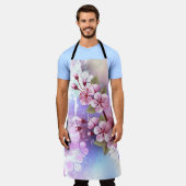 Roze Sakura op het schilderen Achtergrond Schort (Gedragen)