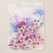 Roze Sakura op het schilderen Achtergrond Sherpa Deken (Voorkant)