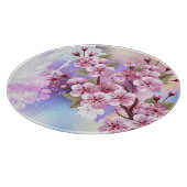 Roze Sakura op het schilderen Achtergrond Snijplank (Hoek)