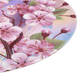Roze Sakura op het schilderen Achtergrond Snijplank (Hoek)