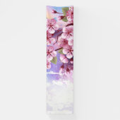 Roze Sakura op het schilderen Achtergrond Spandoek (Verticaal)