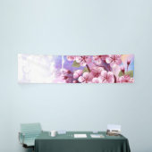 Roze Sakura op het schilderen Achtergrond Spandoek (Beurs)