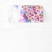 Roze Sakura op het schilderen Achtergrond Spandoek (Insitu)