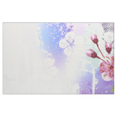 Roze Sakura op het schilderen Achtergrond Stof (Fat Quarter)