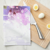 Roze Sakura op het schilderen Achtergrond Theedoek (Quarter Fold)