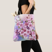 Roze Sakura op het schilderen Achtergrond Tote Bag (Dichtbij)