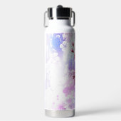 Roze Sakura op het schilderen Achtergrond Waterfles (Voorkant)