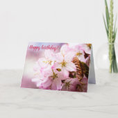 Roze Sakura tegen de roze achtergrond Kaart (Voorkant)