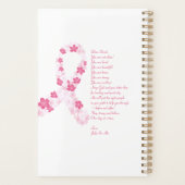 Roze Sakura Vrienden Ondersteuning Borstkanker Ove Planner (Achterkant)