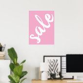 Roze Sale Sign, 18x24 Spring Summer Season Sale Poster (Thuiskantoor)