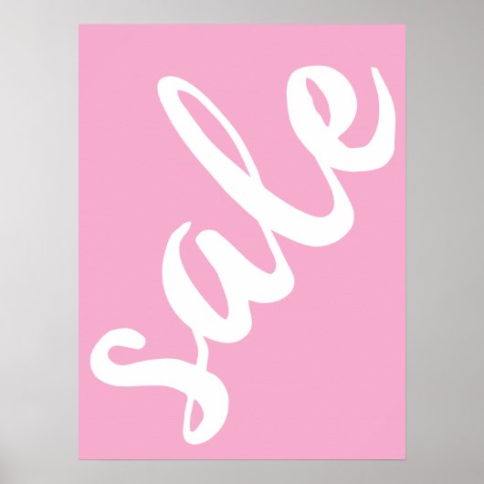 Roze Sale Sign, 18x24 Spring Summer Season Sale Poster (Voorkant)