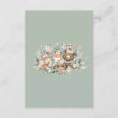 Roze Salie Green Woodland Dieren Boeken voor Baby Informatiekaartje (Achterkant)