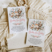 Roze Salie Green Woodland Dieren Boeken voor Baby Informatiekaartje