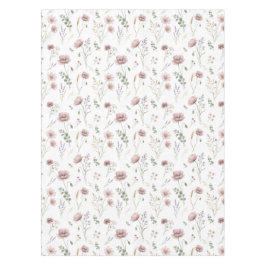 Roze Salie Groen Aquarel Wilde Bloem  Tafelkleed