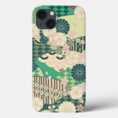 Roze Salie Groen Japans Kimono Bloemen Case-Mate iPhone Case (Achterkant)
