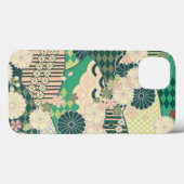 Roze Salie Groen Japans Kimono Bloemen Case-Mate iPhone Case (Achterkant (horizontaal))