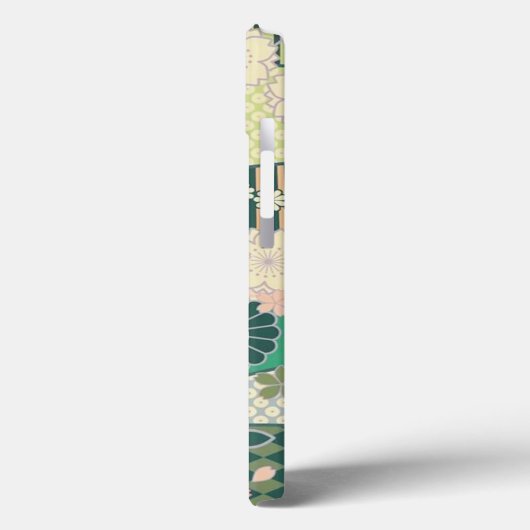 Roze Salie Groen Japans Kimono Bloemen Case-Mate iPhone Case (Achterkant / Links)