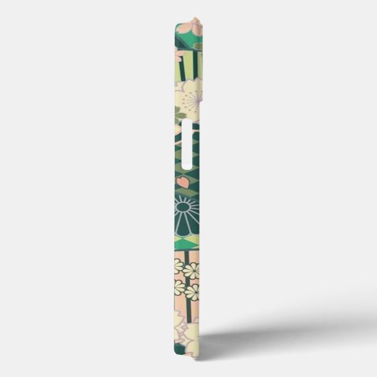 Roze Salie Groen Japans Kimono Bloemen Case-Mate iPhone Case (Achterkant / Rechts)