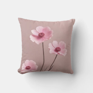 Roze Salie Groene Bloemen Laat Waterverf Patroon Buitenkussen