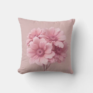 Roze Salie Groene Bloemen Laat Waterverf Patroon Buitenkussen