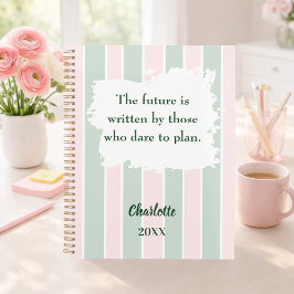 Roze salie groene inspirerende quote schrijven 202 planner
