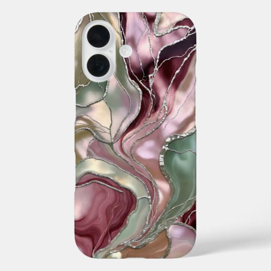 Roze Salie Marmer Hoestelcase Goud Abstract Case-Mate iPhone Case (Achterkant)