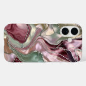 Roze Salie Marmer Hoestelcase Goud Abstract Case-Mate iPhone Case (Achterkant (horizontaal))