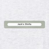 Roze & Saliegroen Gingham Geruite Aangepaste Naam Labels (Design 2)