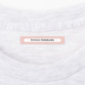 Roze & Saliegroen Gingham Geruite Aangepaste Naam Labels (Aangebracht)